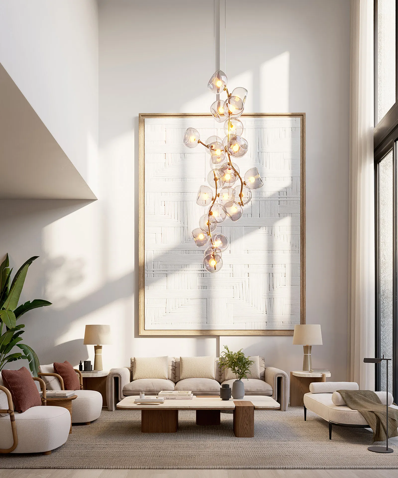 THE WELL Coconut Grove double-height loft living room interior