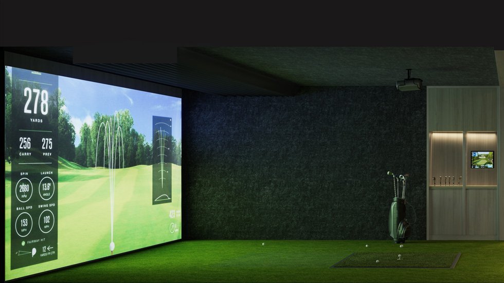 The Ritz-Carlton Residences West Palm Beach golf simulator amenity