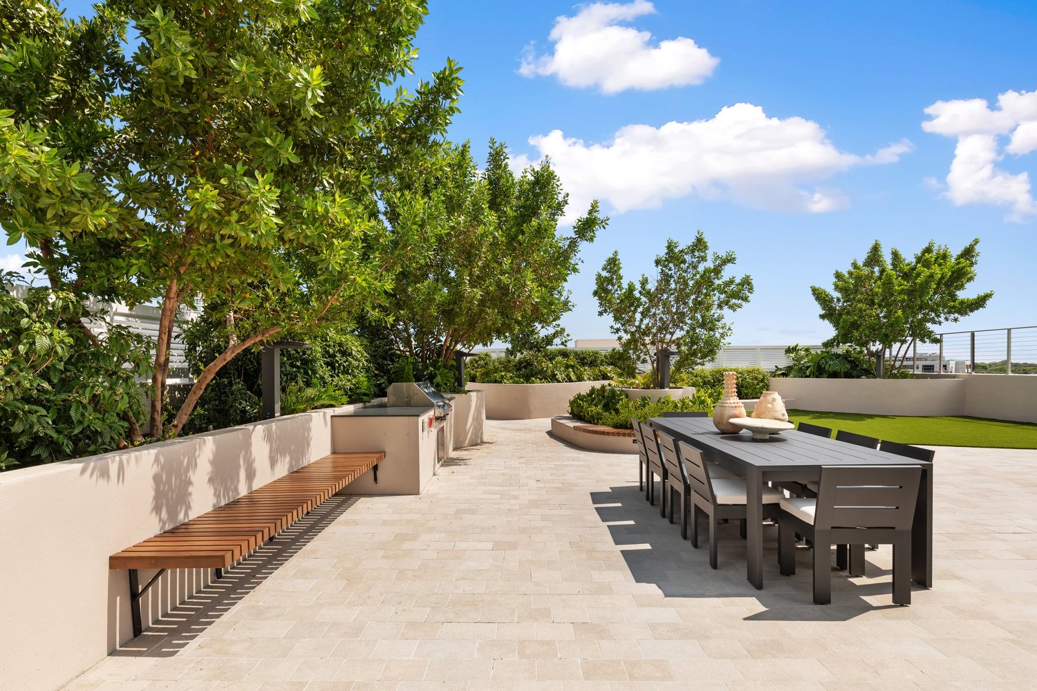 Rooftop dining and grilling terrace at Arbor Residences Coconut Grove