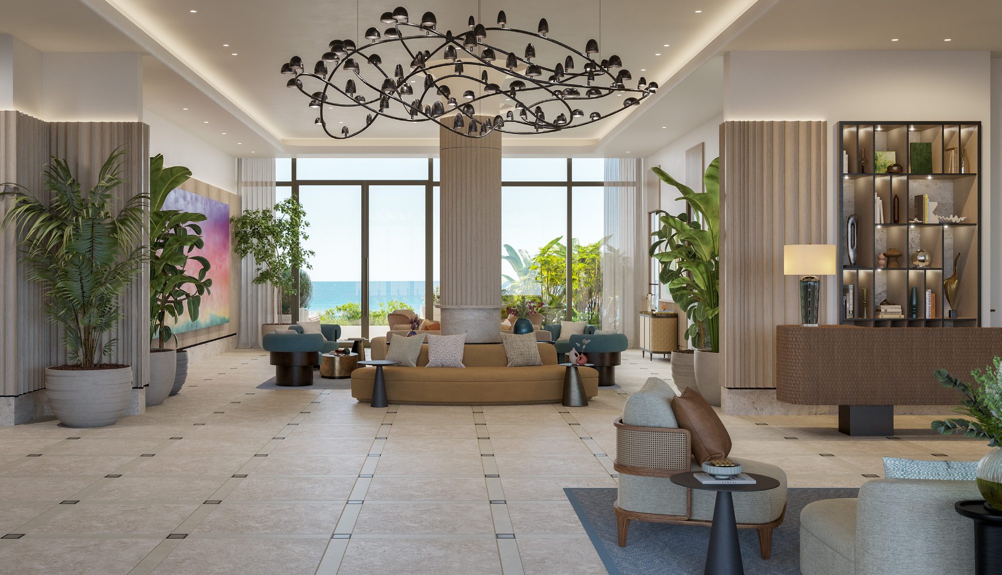 Rosewood Residences oceanfront pool and amenity deck