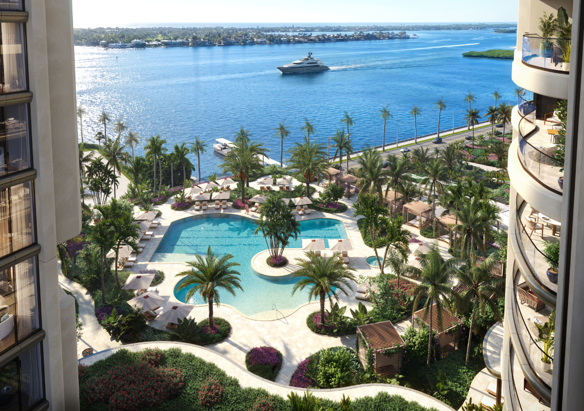 Edgeworth amenity deck overlooking the Intracoastal in West Palm Beach
