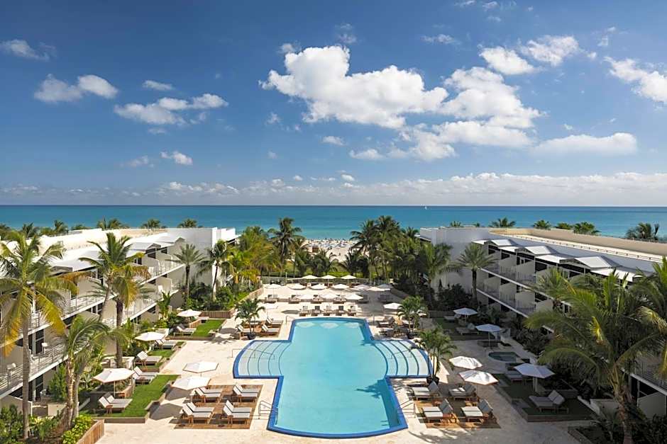 The Ritz-Carlton Residences, South Beach pool deck and oceanfront view at the historic Sagamore