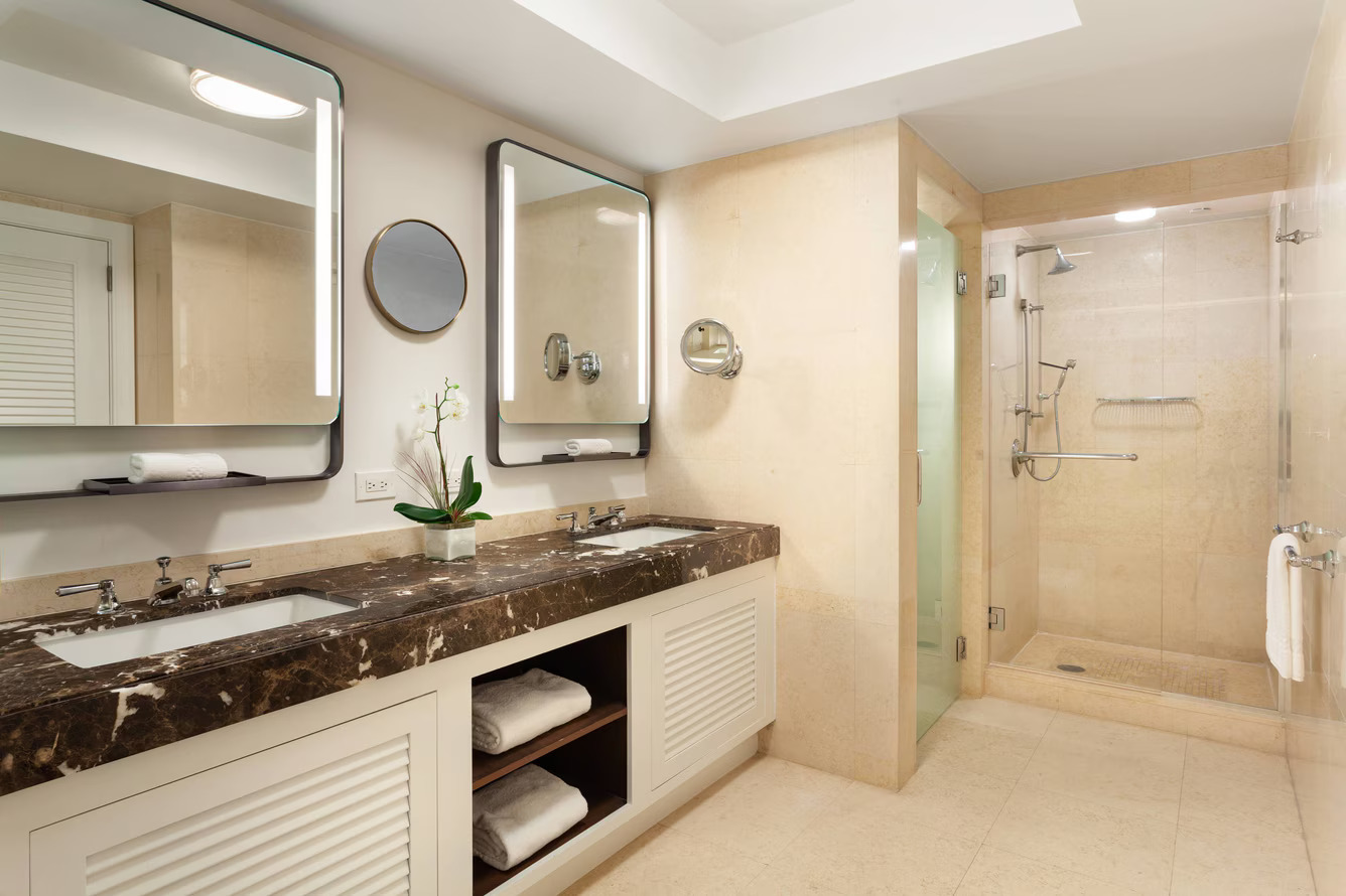 Ritz-Carlton Fort Lauderdale spa-inspired primary bathroom