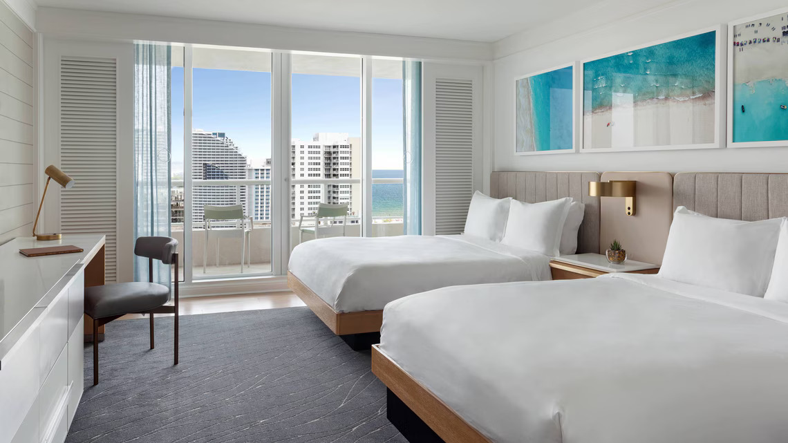 Ritz-Carlton Residences Fort Lauderdale Beach primary bedroom suite