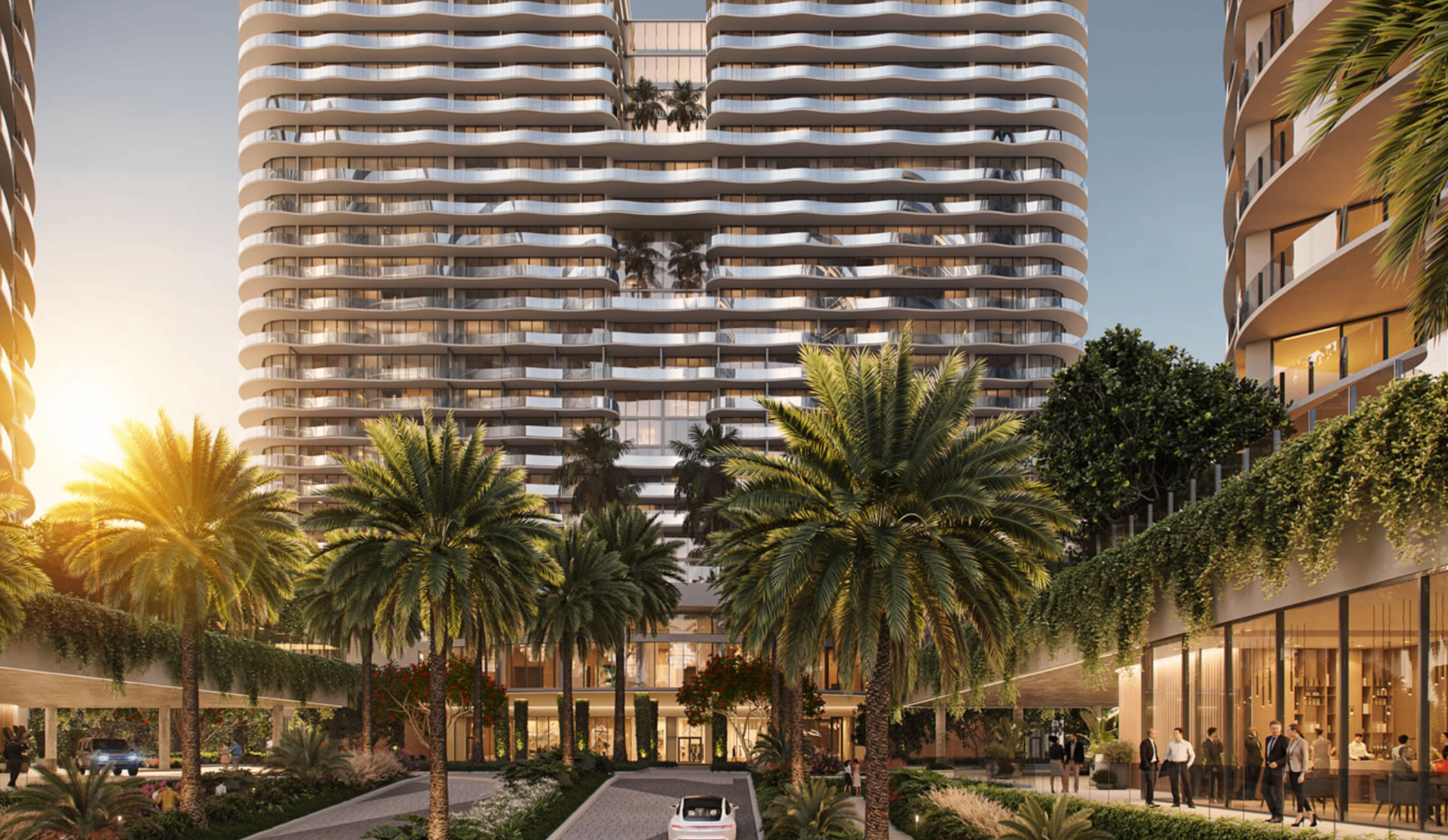 St. Regis Bahia Mar arrival porte-cochère and landscaped courtyard