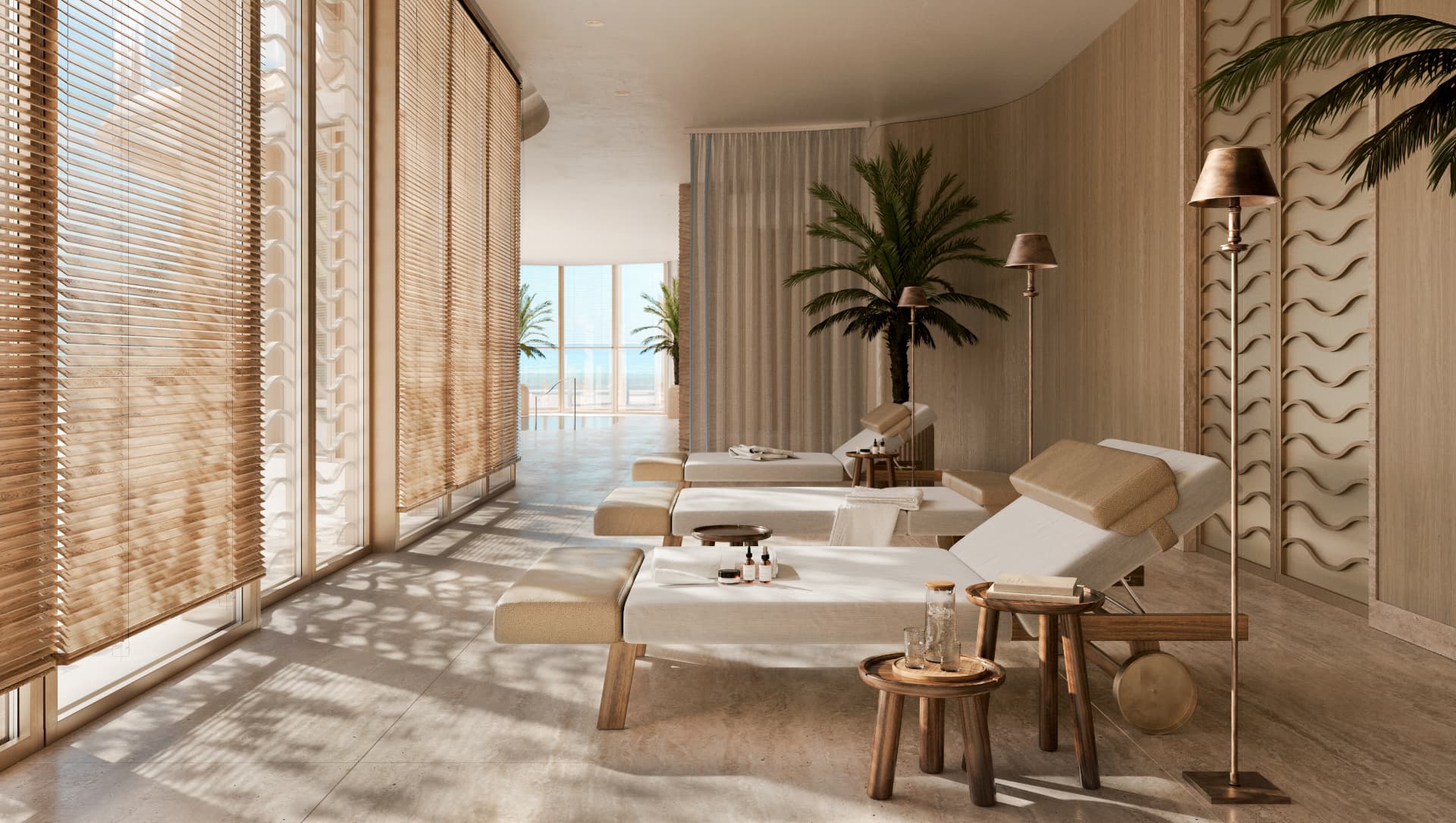 Spa relaxation lounge at Four Seasons Private Residences Coconut Grove