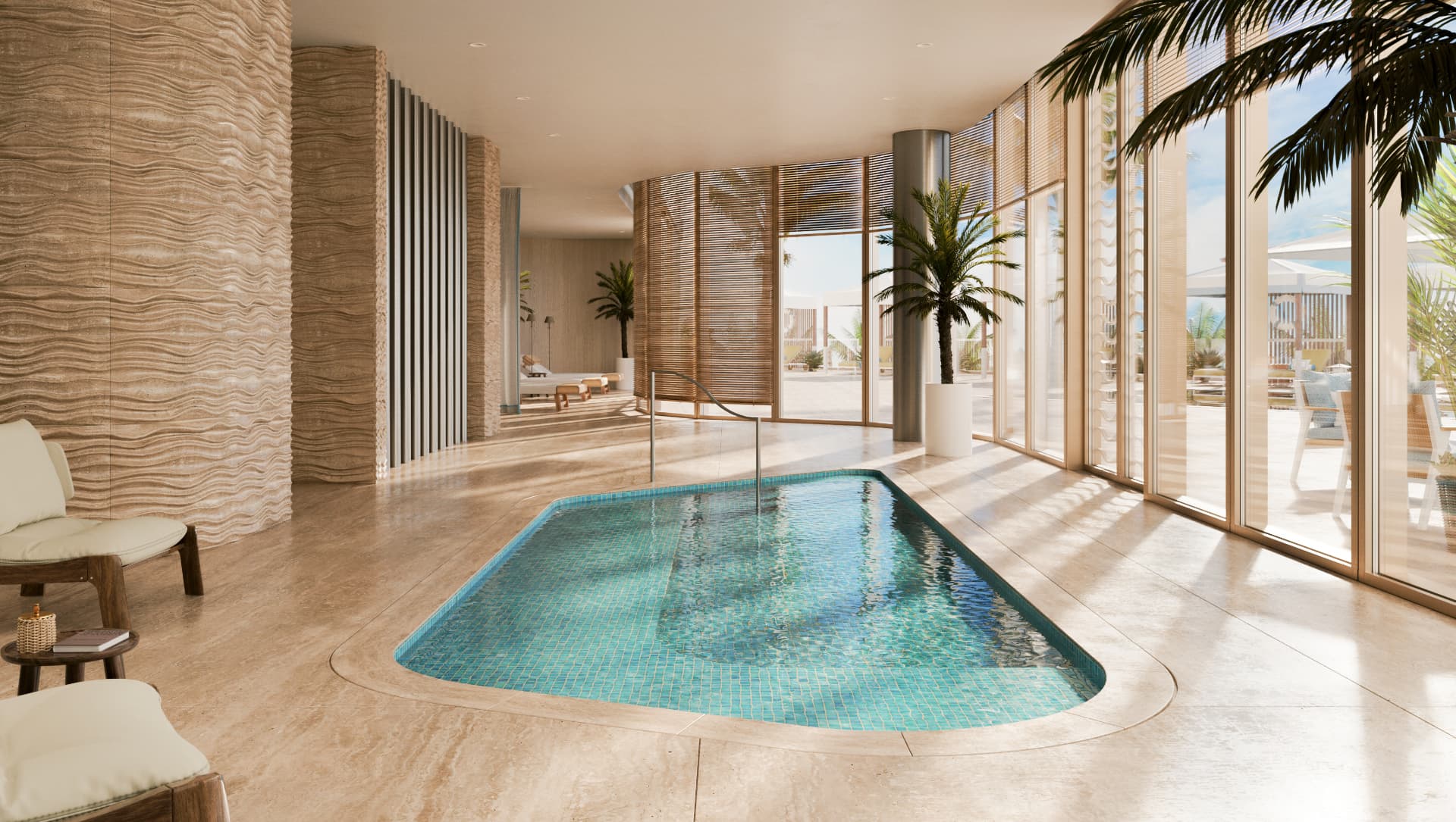 Hydromassage pool at Four Seasons Private Residences Coconut Grove