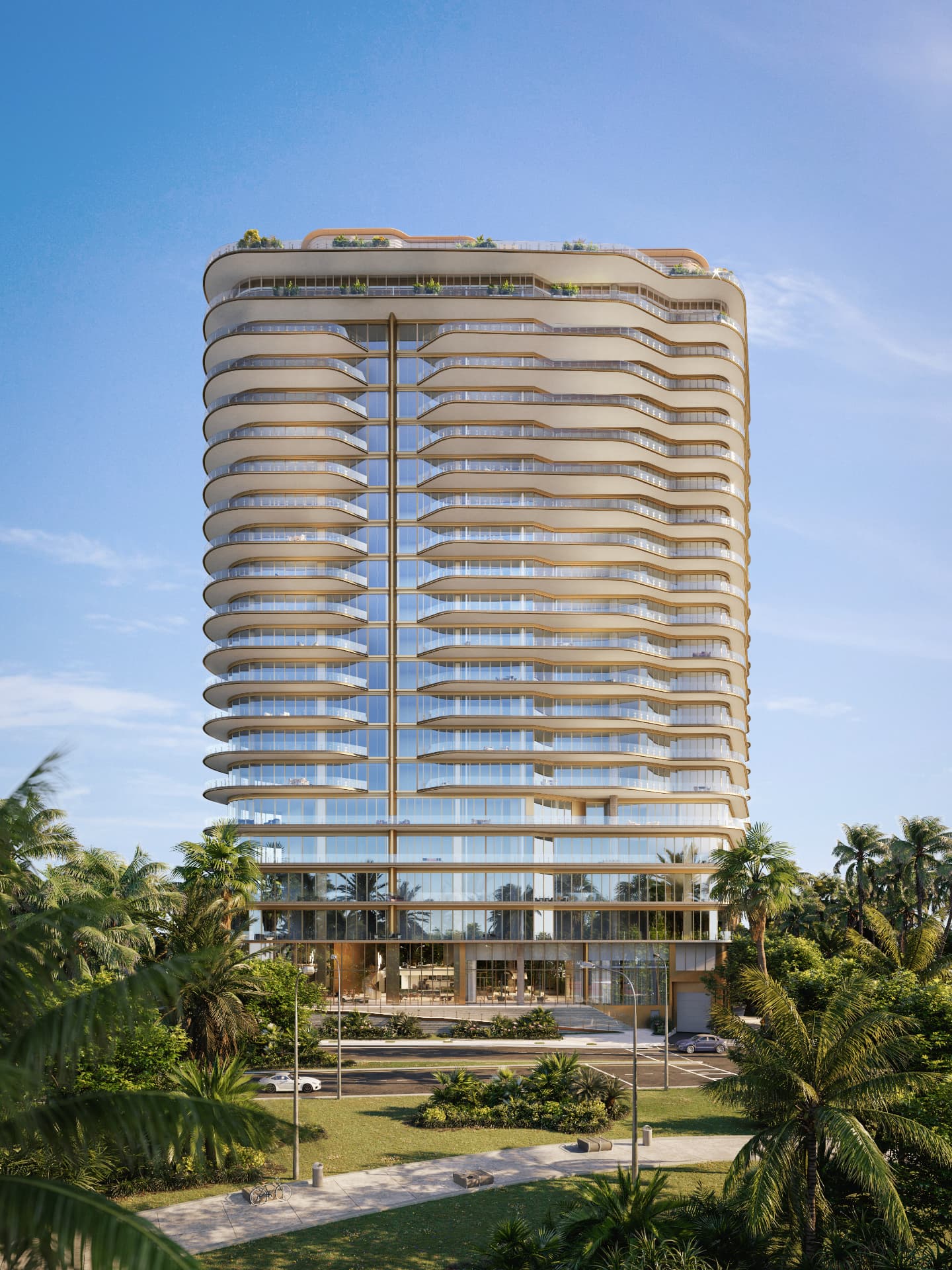 Four Seasons Private Residences Coconut Grove exterior tower rendering