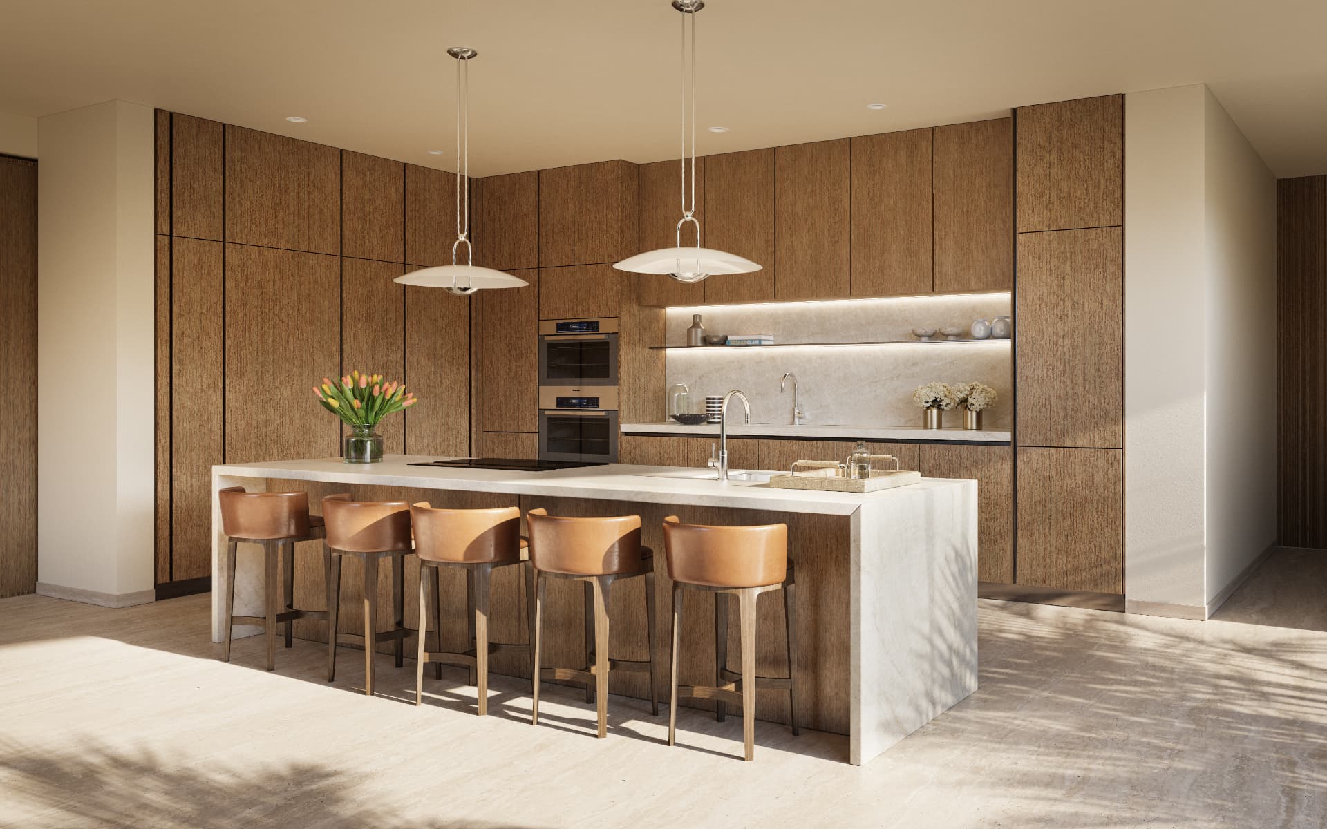 Custom Italian kitchen at Four Seasons Private Residences Coconut Grove
