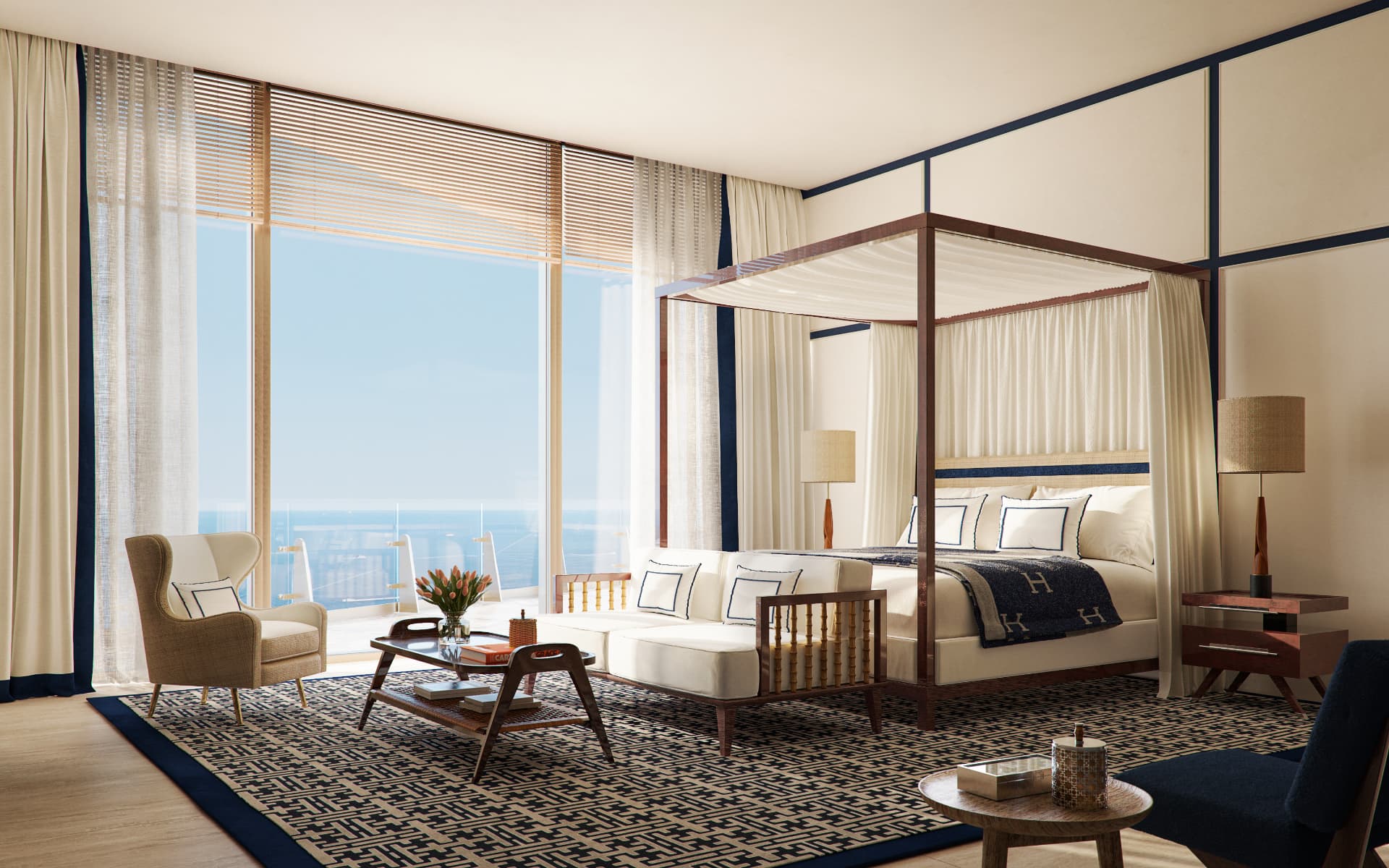 Primary bedroom at Four Seasons Private Residences Coconut Grove